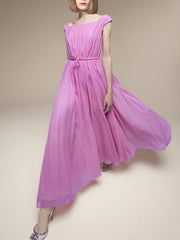 Pink One-Shoulder Dress