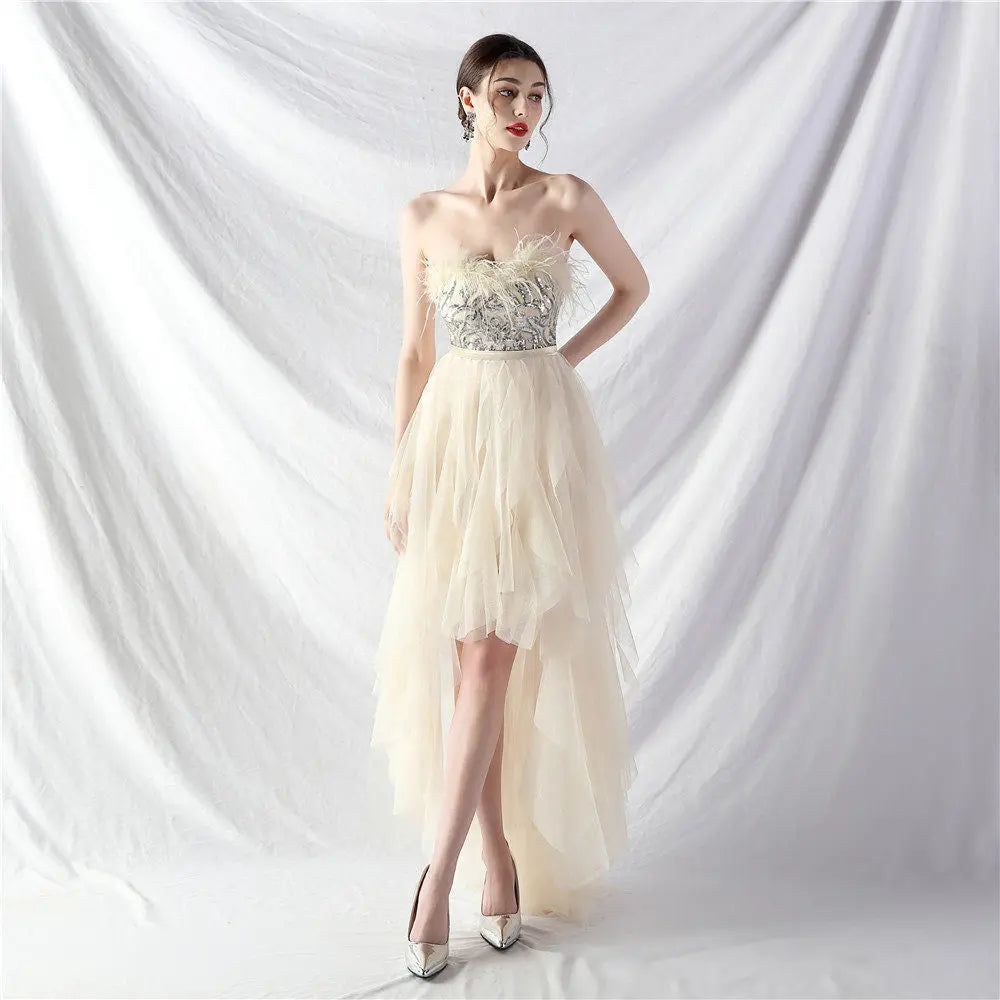 Feather Midi Dress