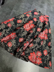 Waist A-Line Hem Midi Skirt