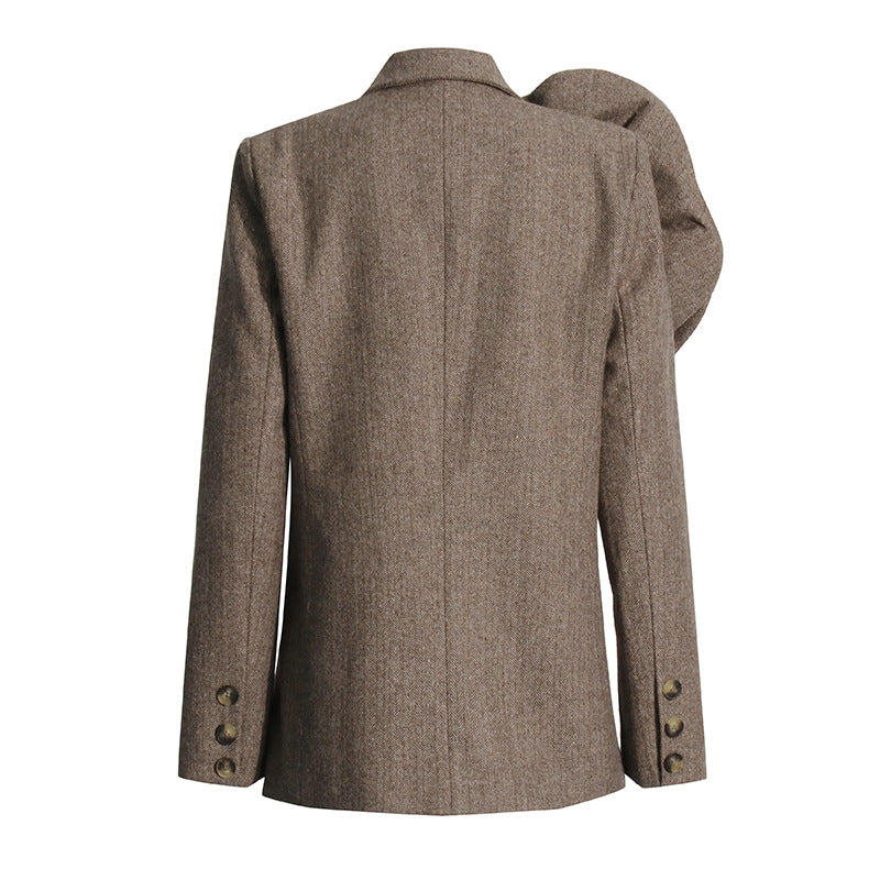 Flower Blazer - Brown
