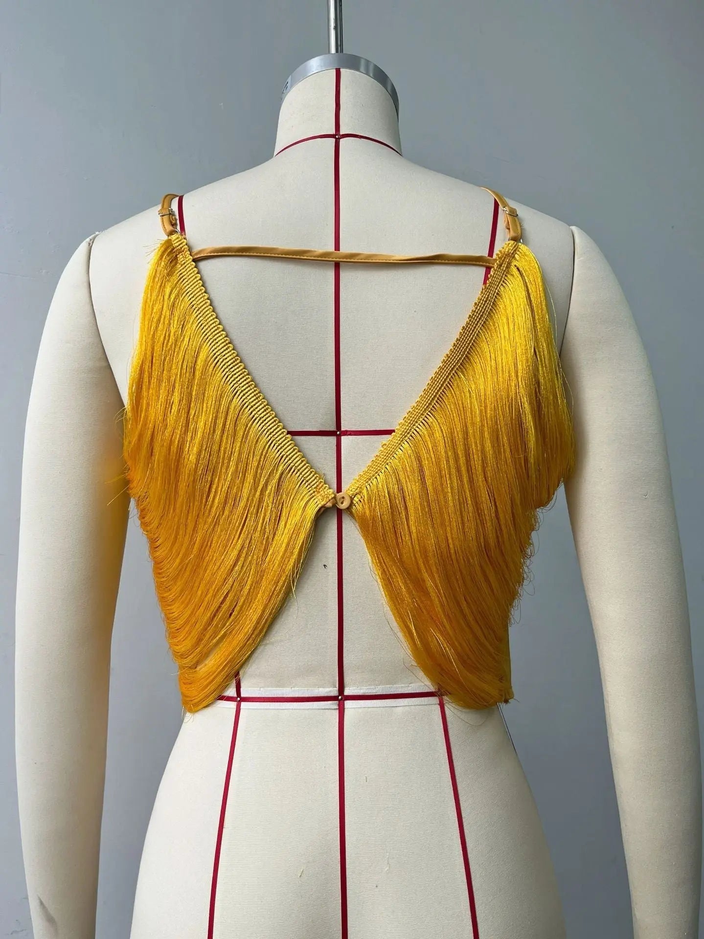 Off Shoulder Camisole Vest Fringed Top