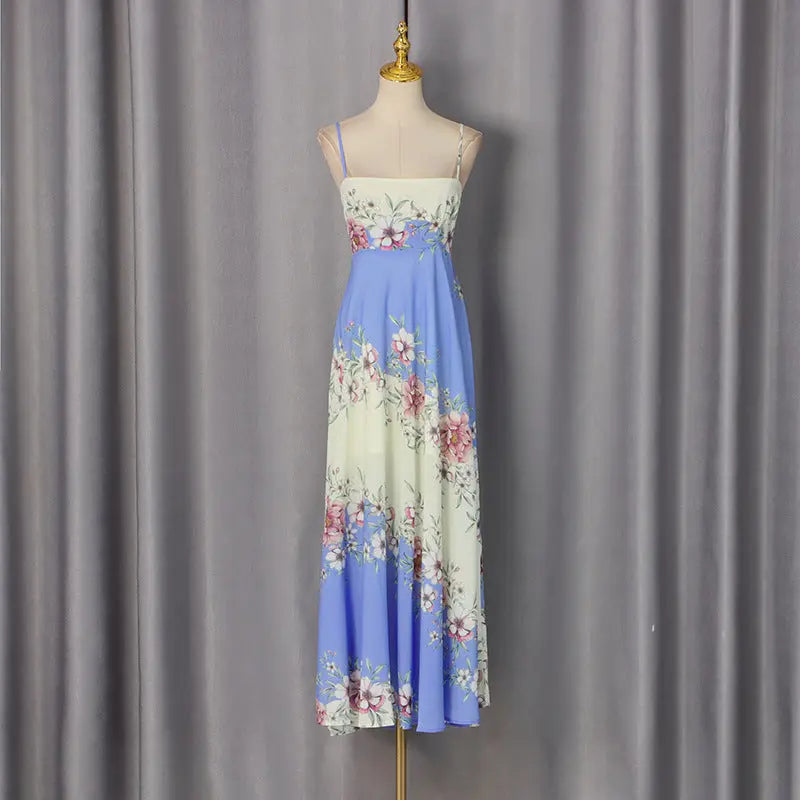 Floral Print Strap Midi Dress