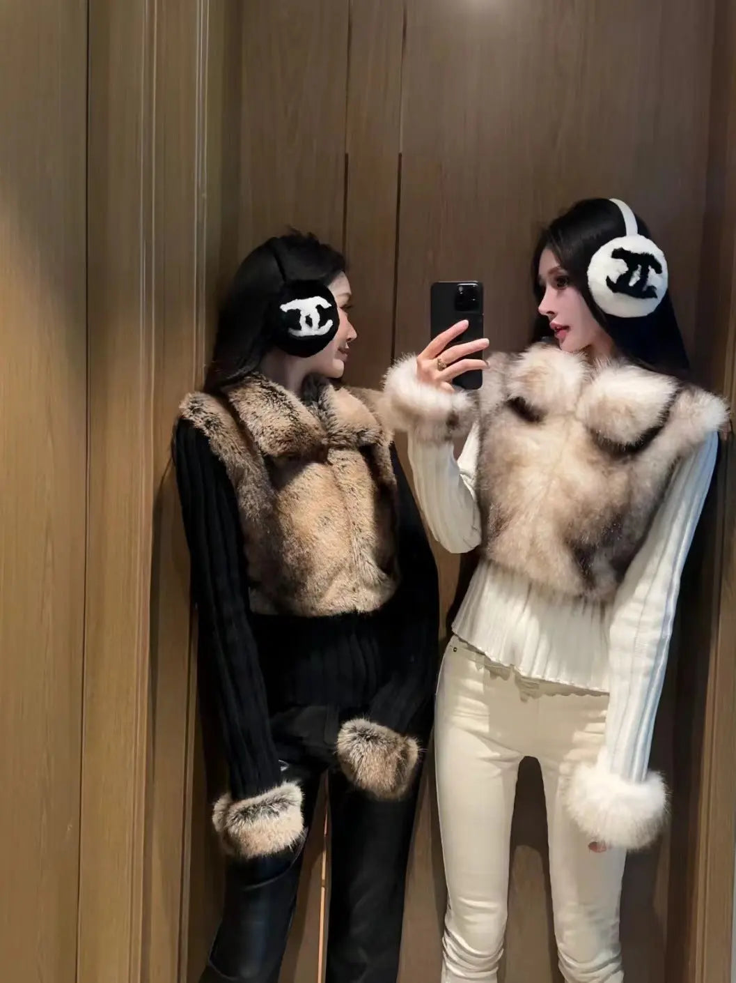 Faux Fur Knit Coat