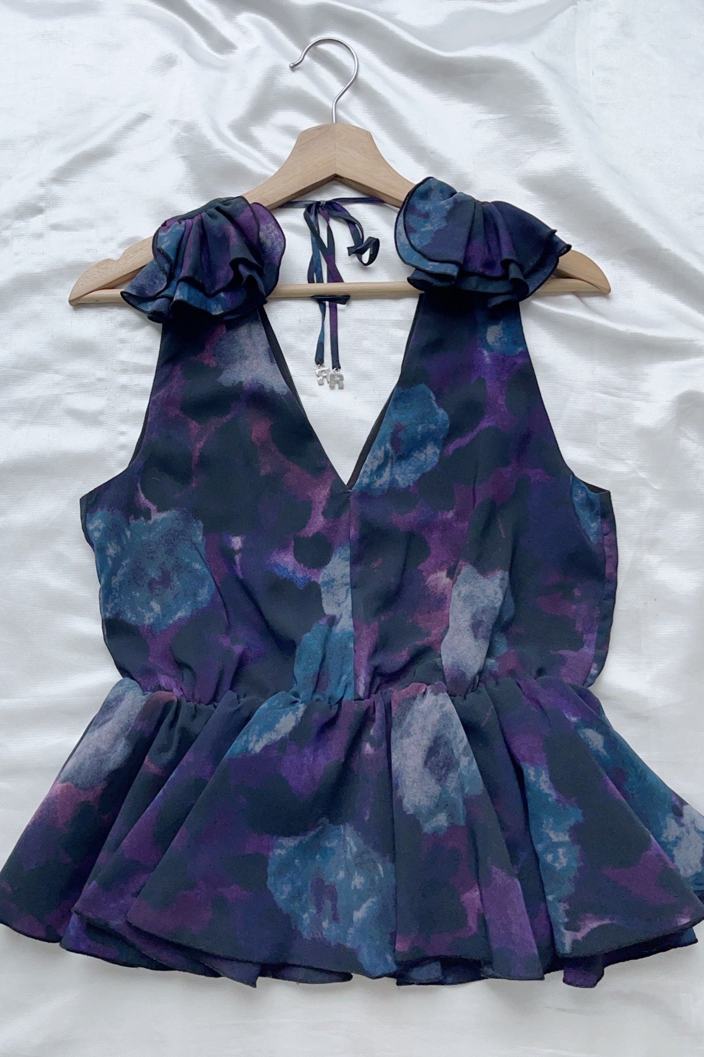 Floral Print Ruffle Top