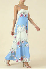 Floral Print Strap Midi Dress