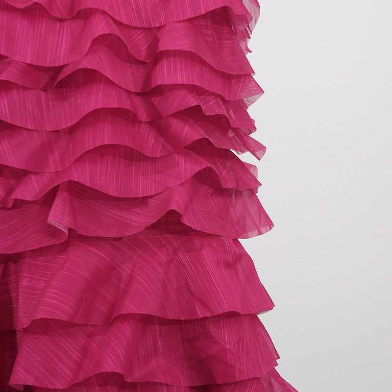 Cathy Maxi Dress in Rose Red