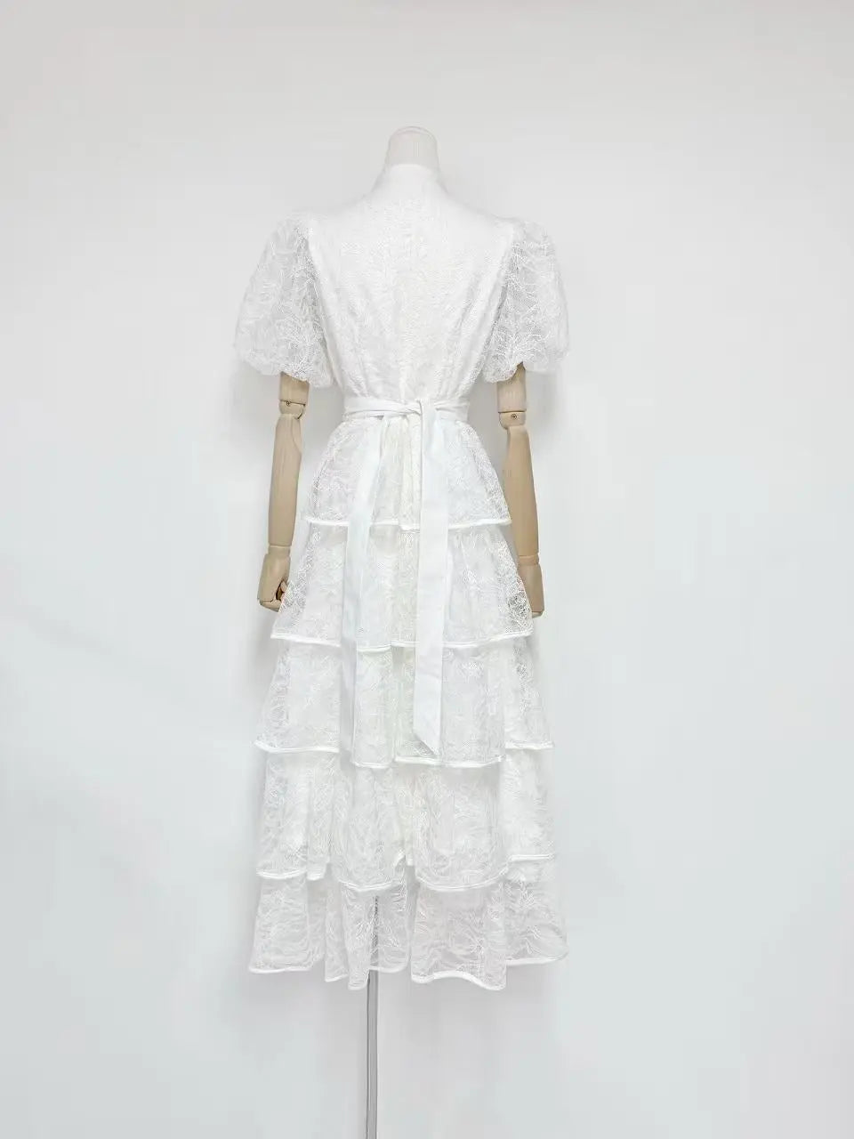 Lace Maxi Dress in White