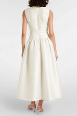 Side Bandage Maxi Dress in Apricot
