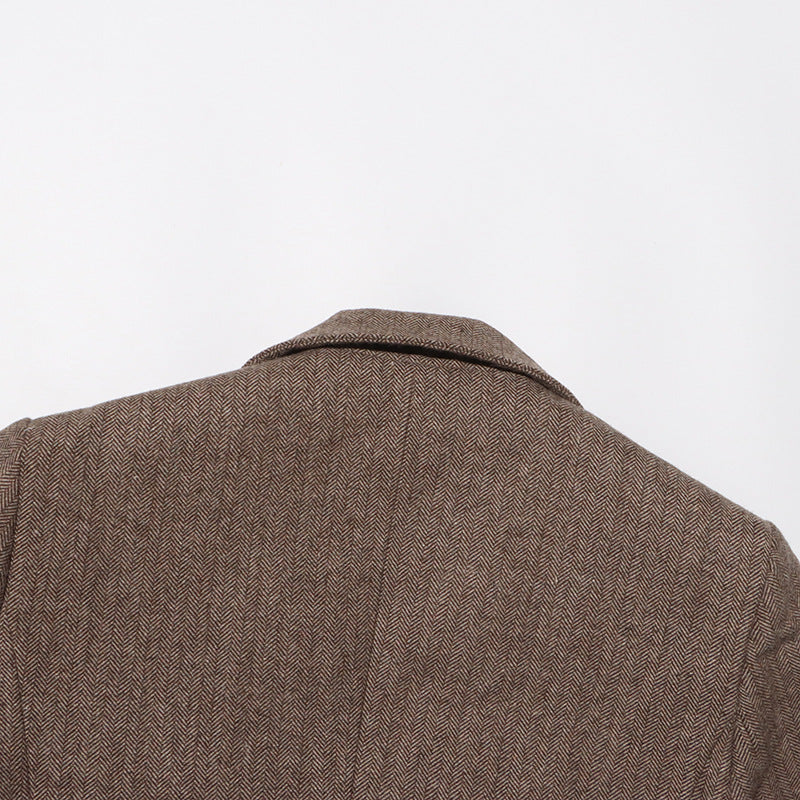 Flower Blazer - Brown