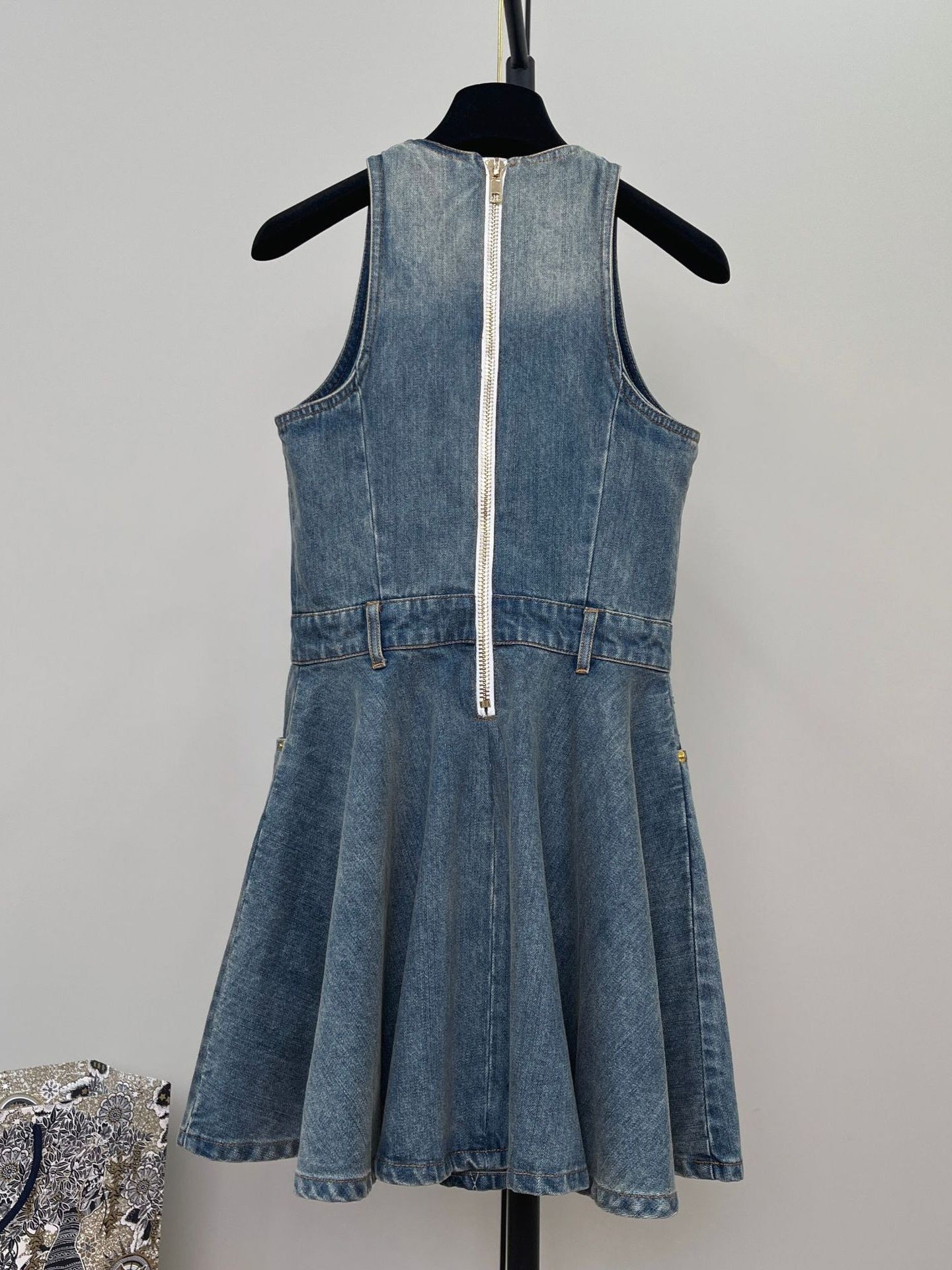 Denim Sleeveless Mini Dress