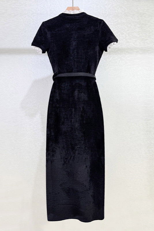 Kama Black Knit Midi Dress