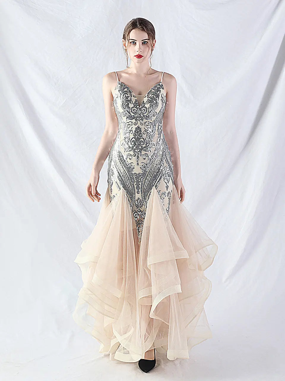 Sequin Slip Maxi Dress