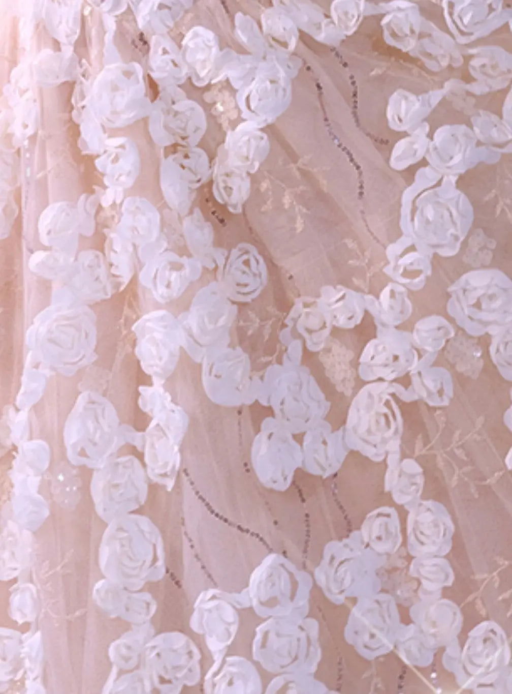 Leah White/Beige Sleeveless Flower Dress