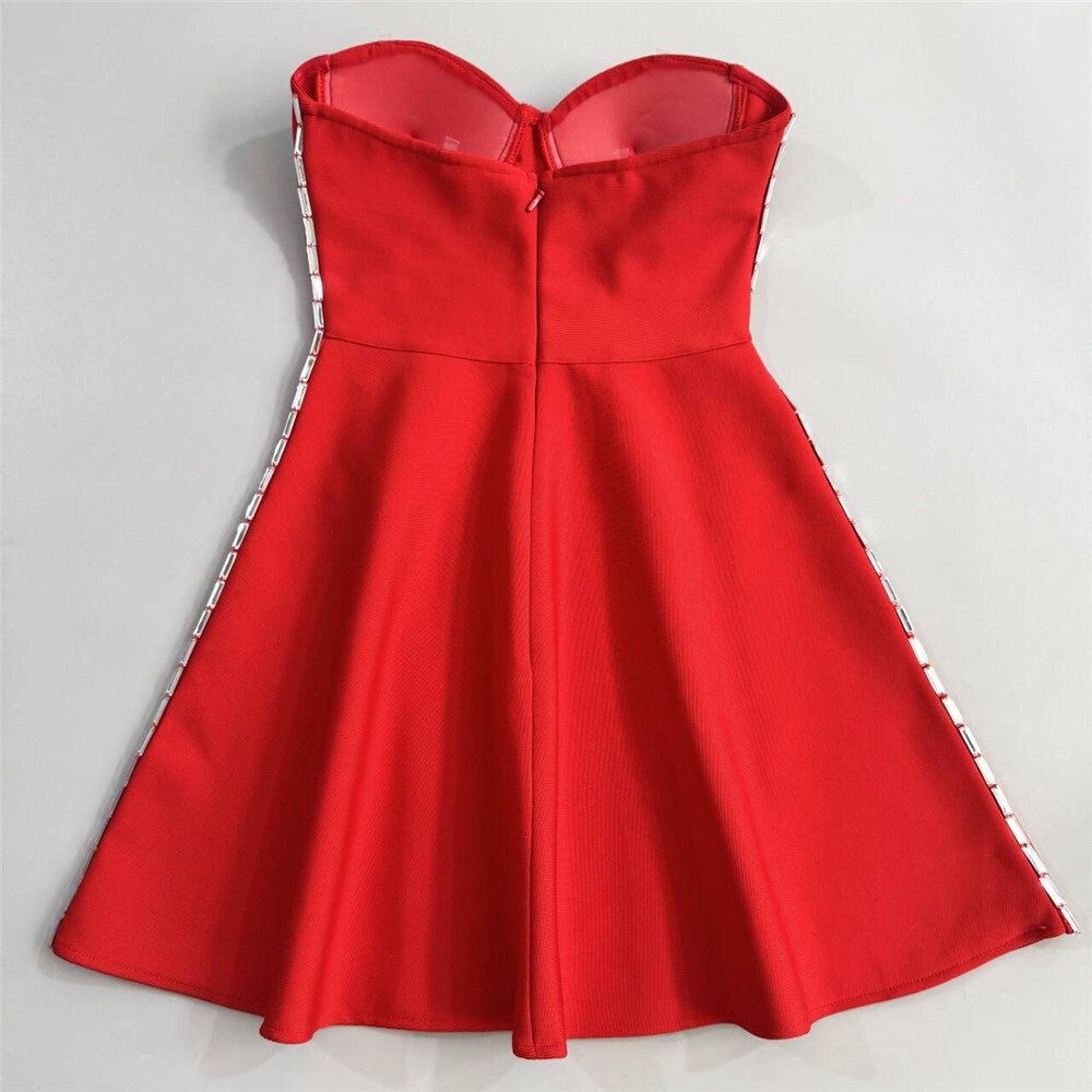 Diamond Bandage Mini Dress