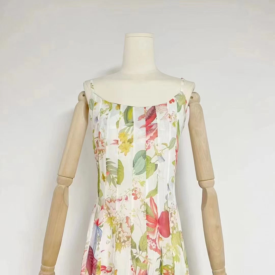 Floral Print Fauna Gazar Gown