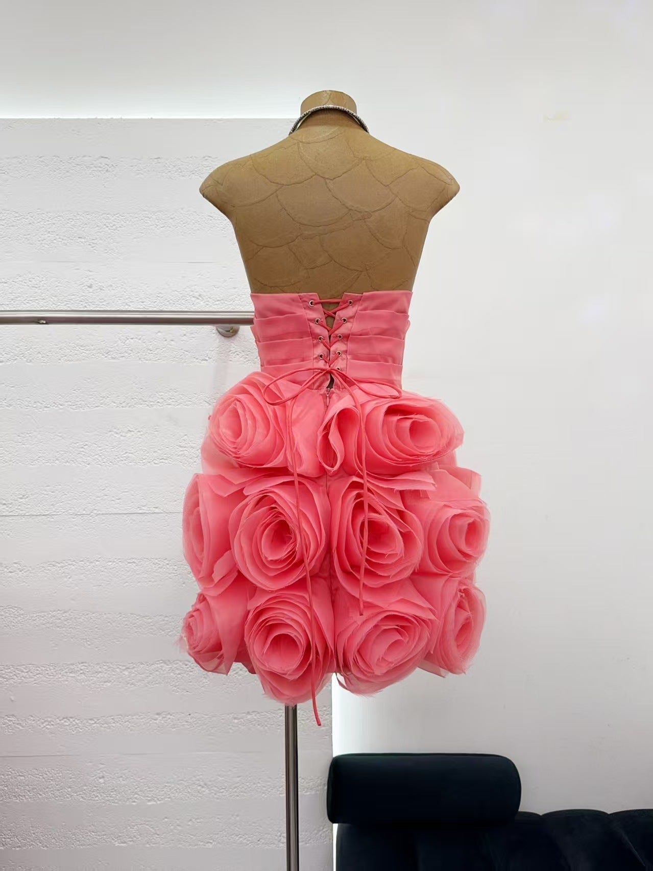 Organza Coral Mini Dress