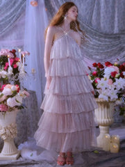 Sleeveless Diamond Chain Cake evening Dress