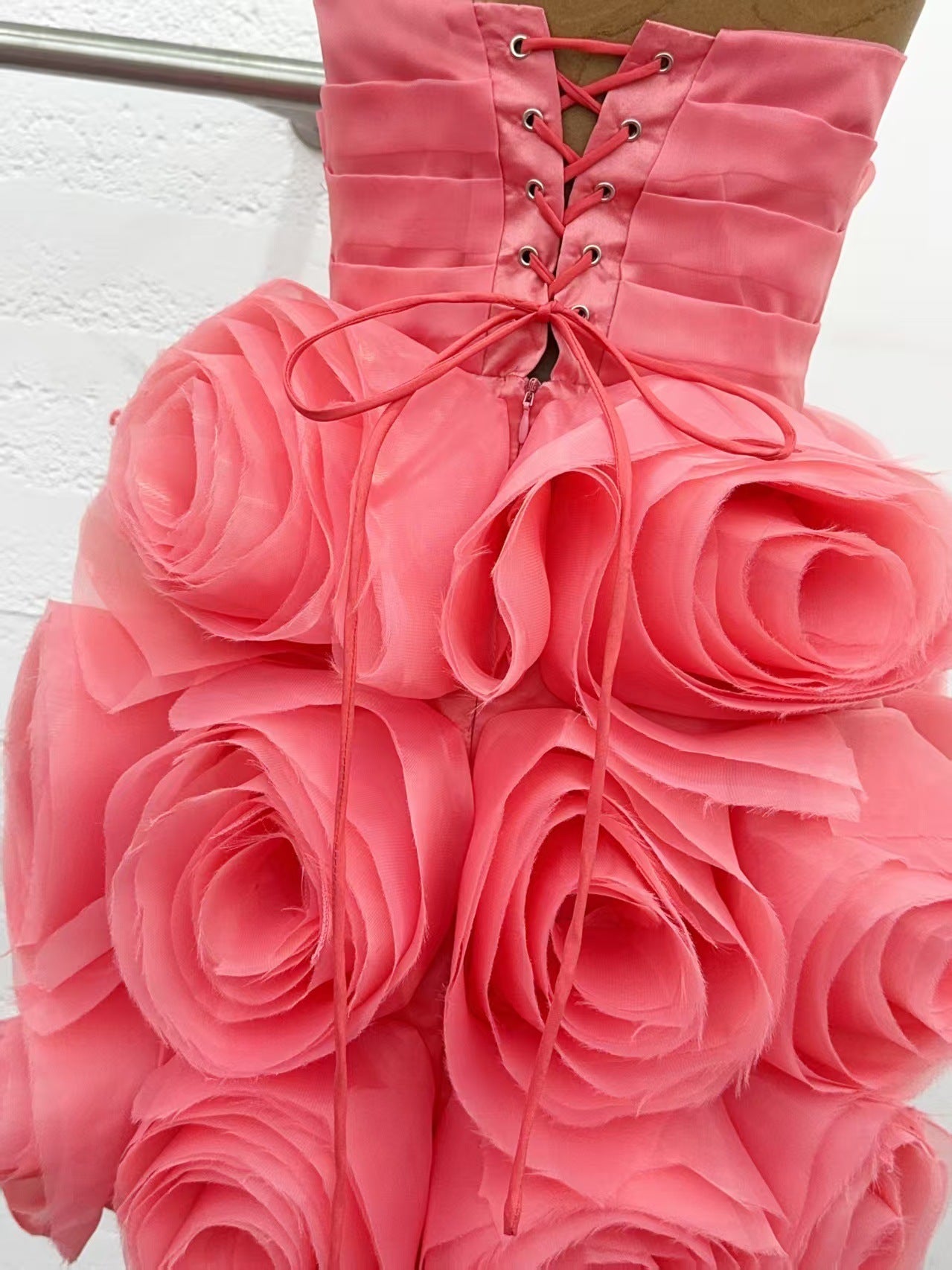 Organza Coral Mini Dress