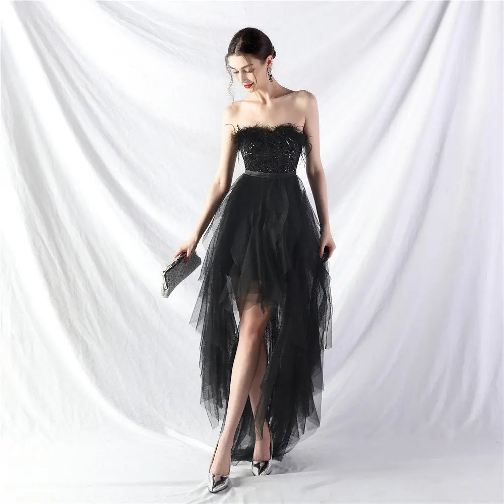 Feather Midi Dress