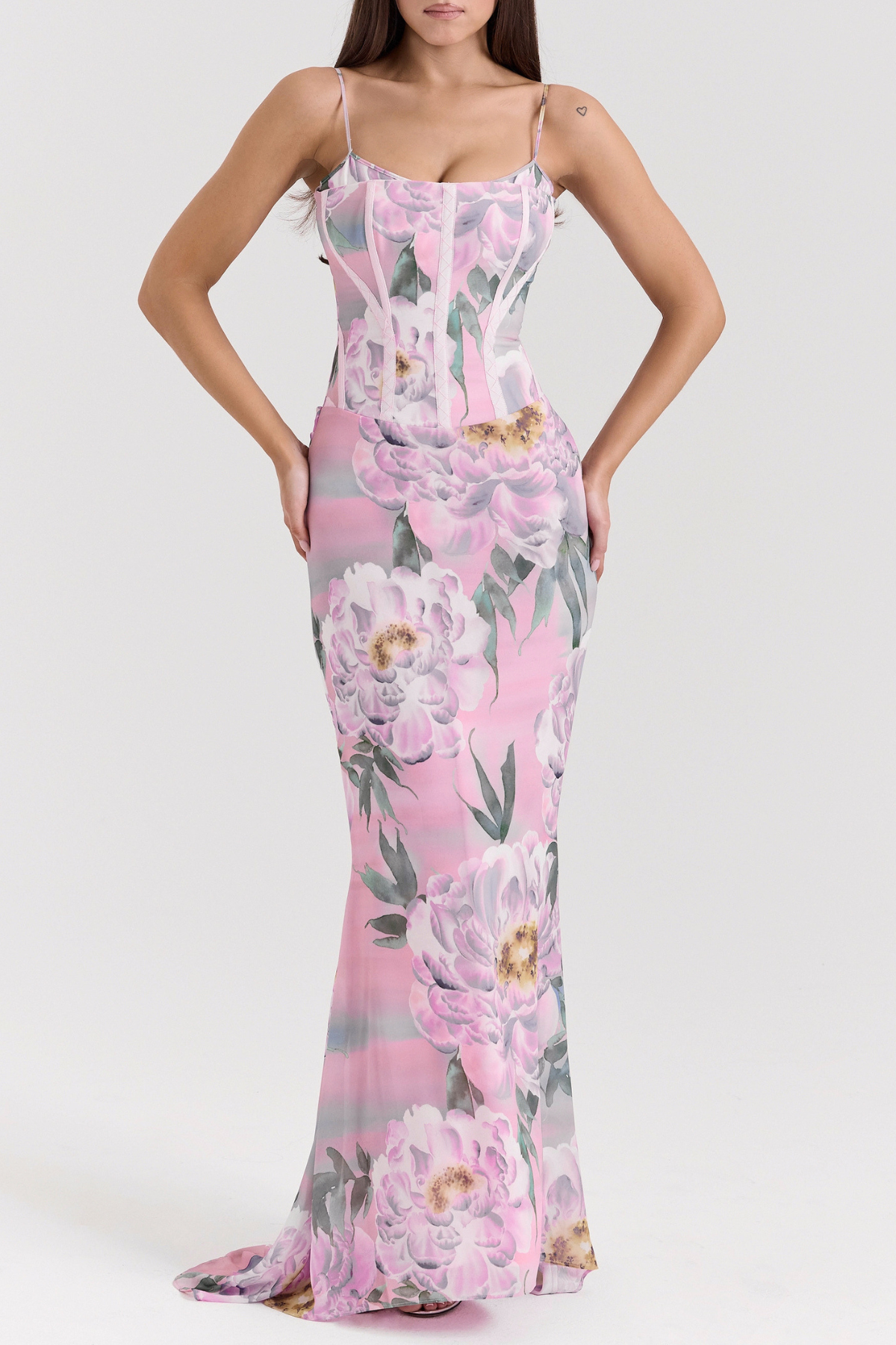 Floral Corset Maxi Dress
