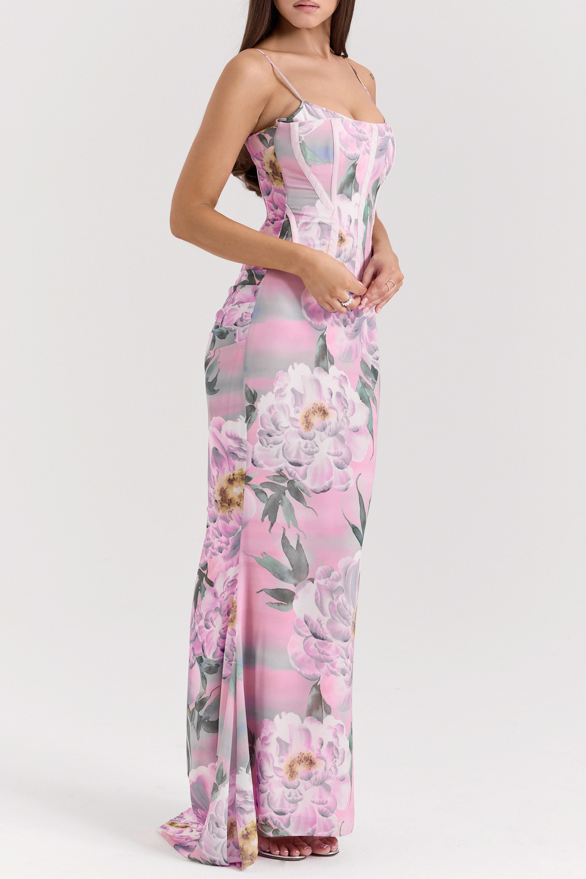 Floral Corset Maxi Dress