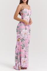 Floral Corset Maxi Dress