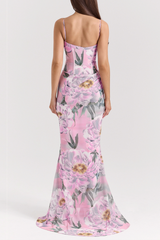 Floral Corset Maxi Dress