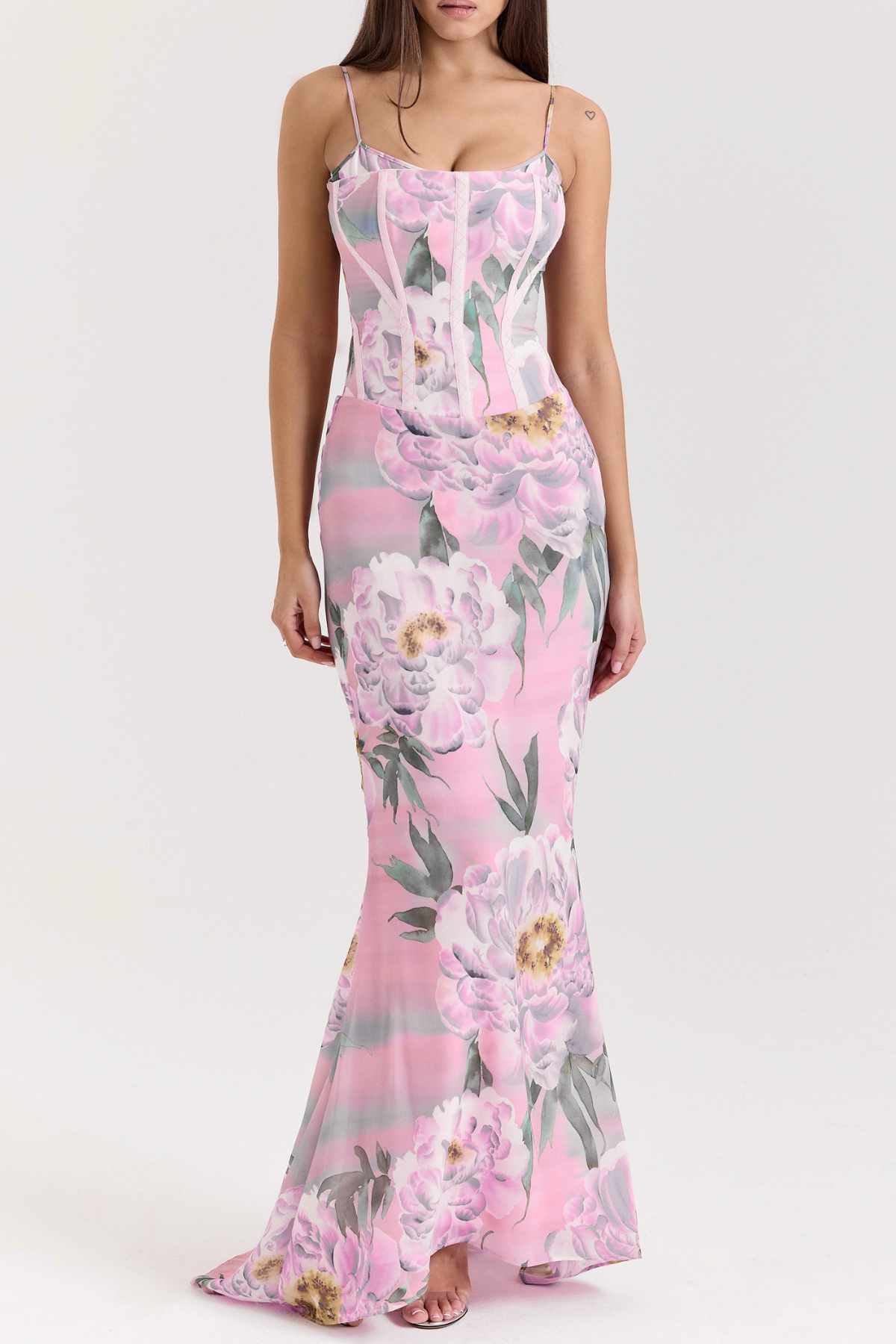 Floral Corset Maxi Dress