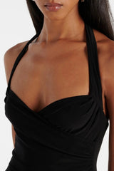 Halter Mesh Maxi Dress
