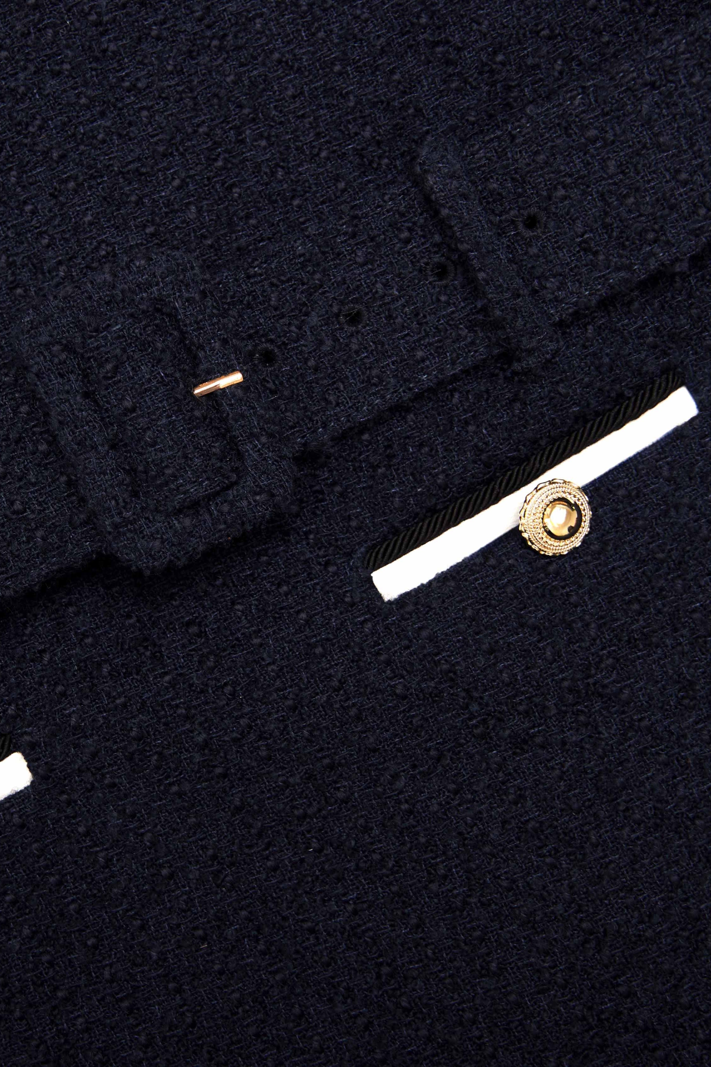 Low-RiSequin Pants Set in Navy Blue