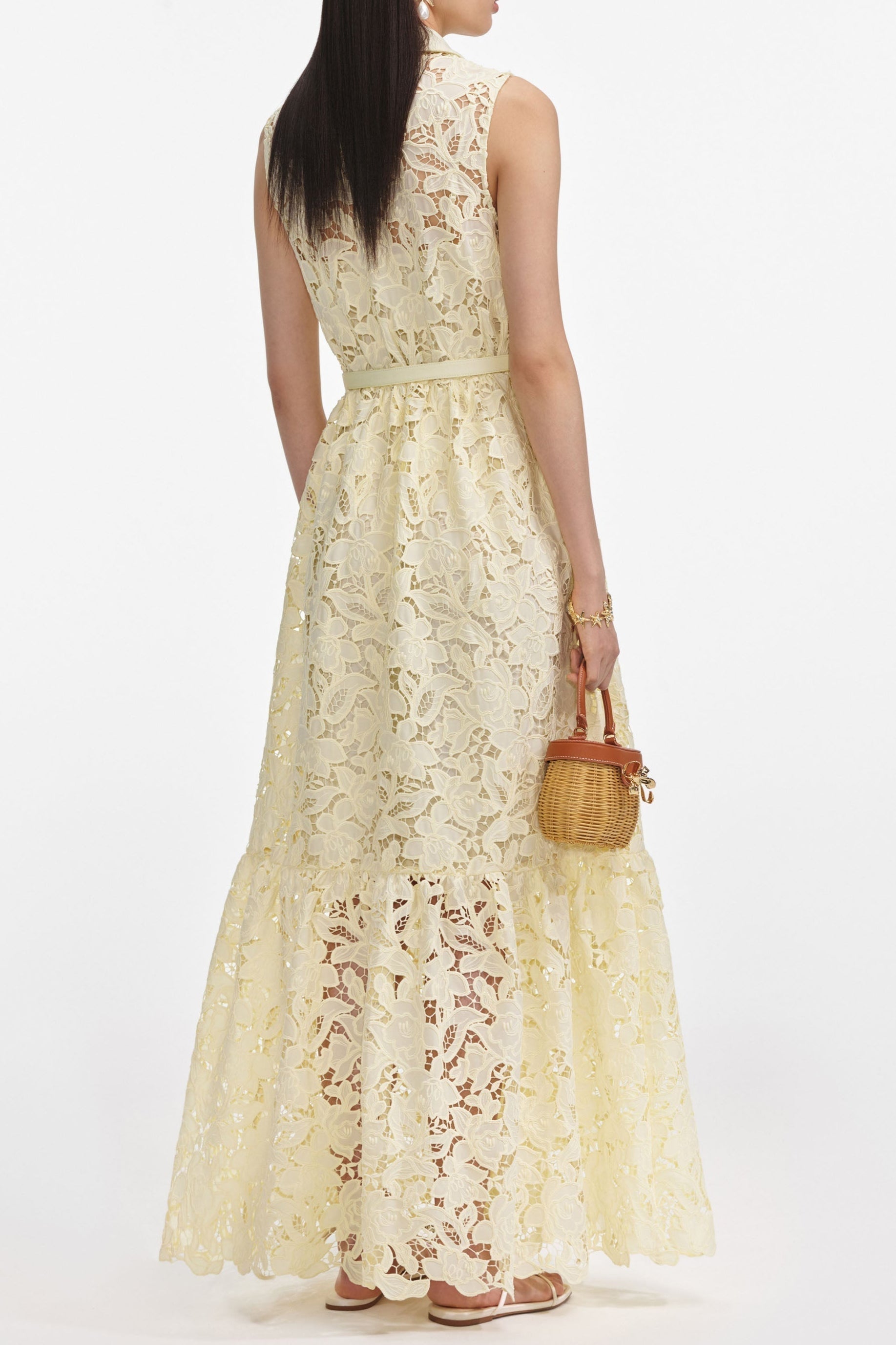 Yellow Lace Maxi Dress