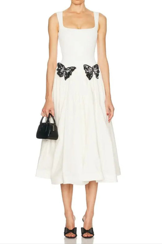 Embellished Knit Midi Dress