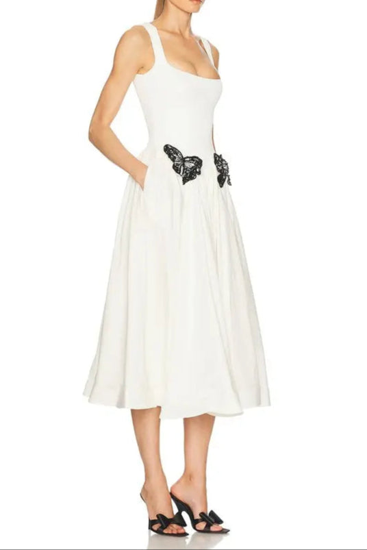 Embellished Knit Midi Dress