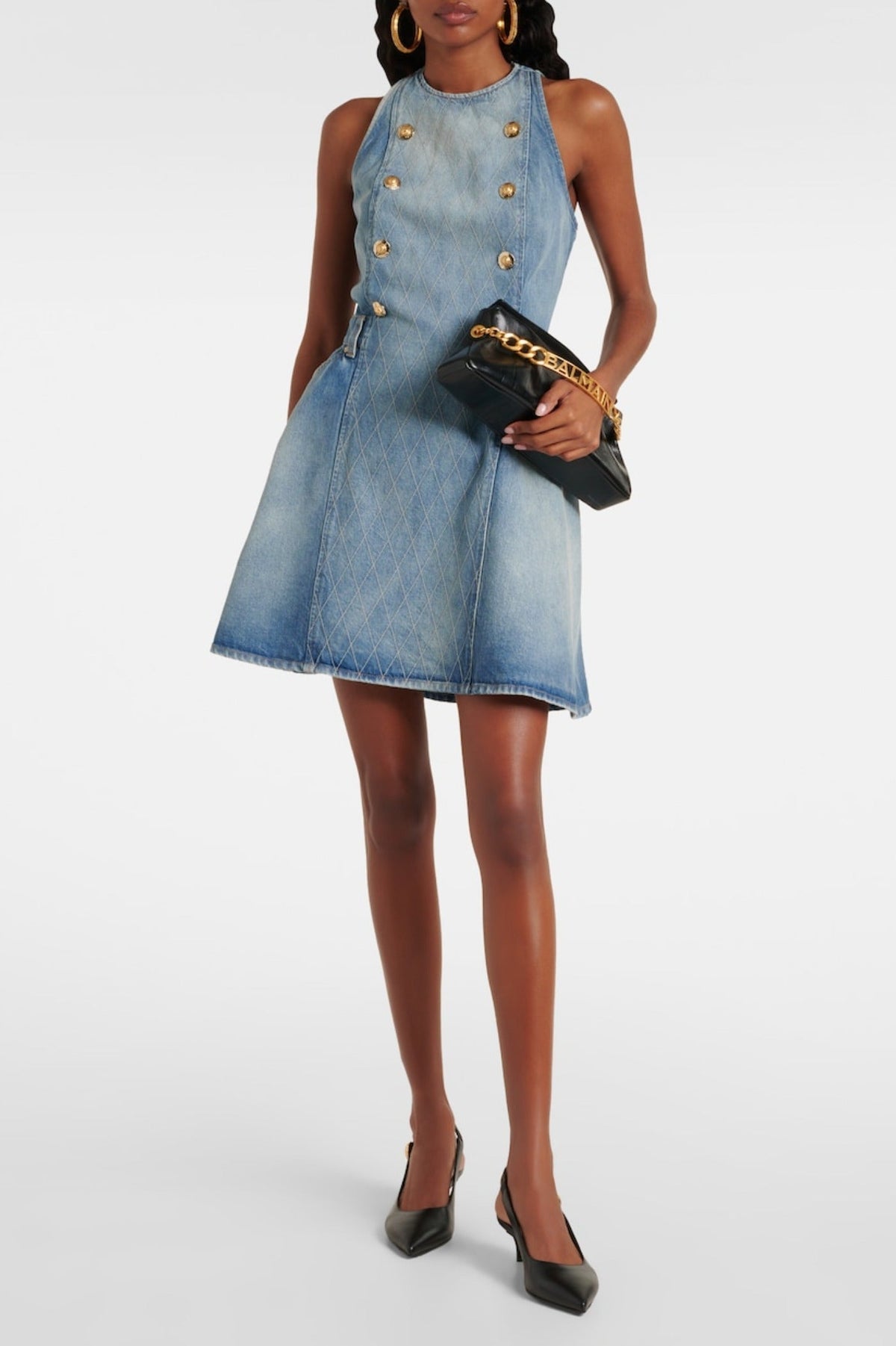 Denim Sleeveless Mini Dress