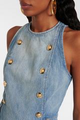 Denim Sleeveless Mini Dress