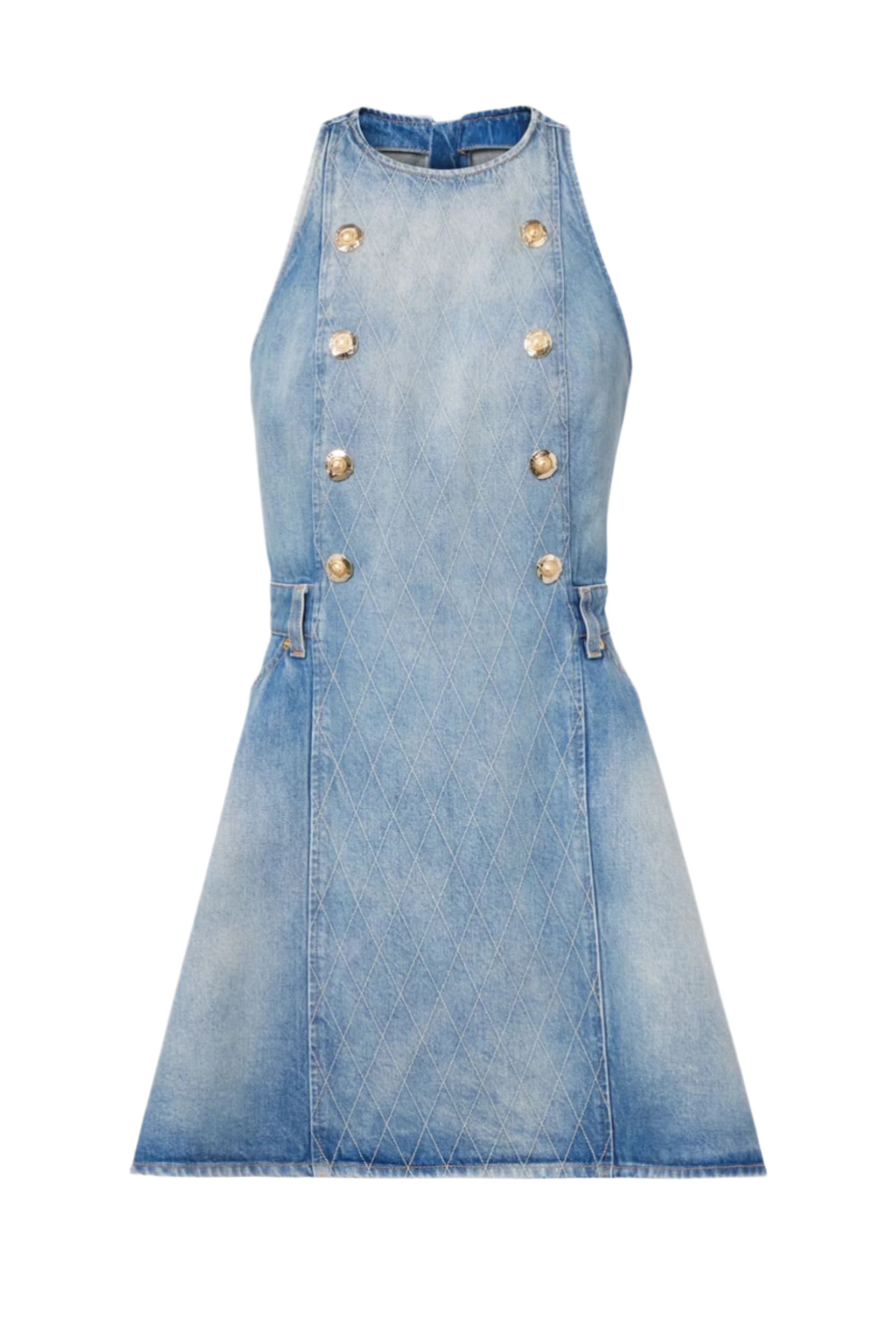 Denim Sleeveless Mini Dress
