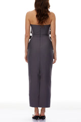 Grey Bandage Bodycon Maxi Dress
