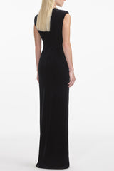 Joa Black Embellished Maxi Dress