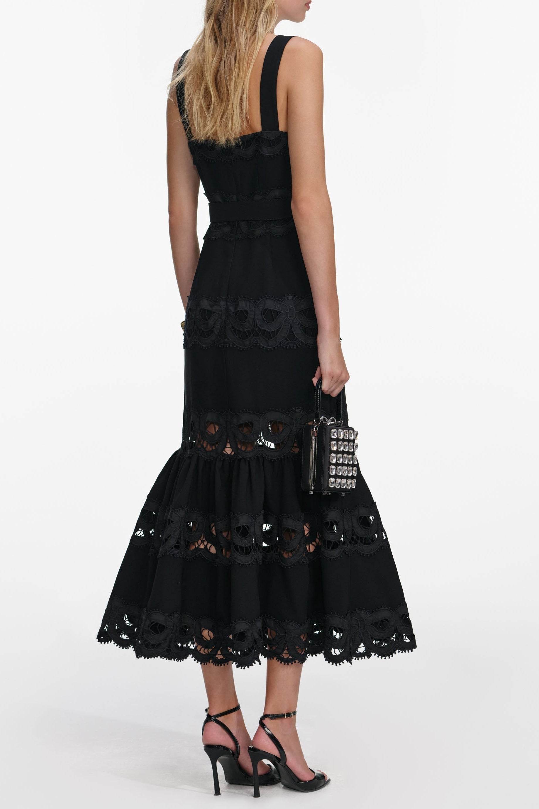 Black Crepe Midi Dress