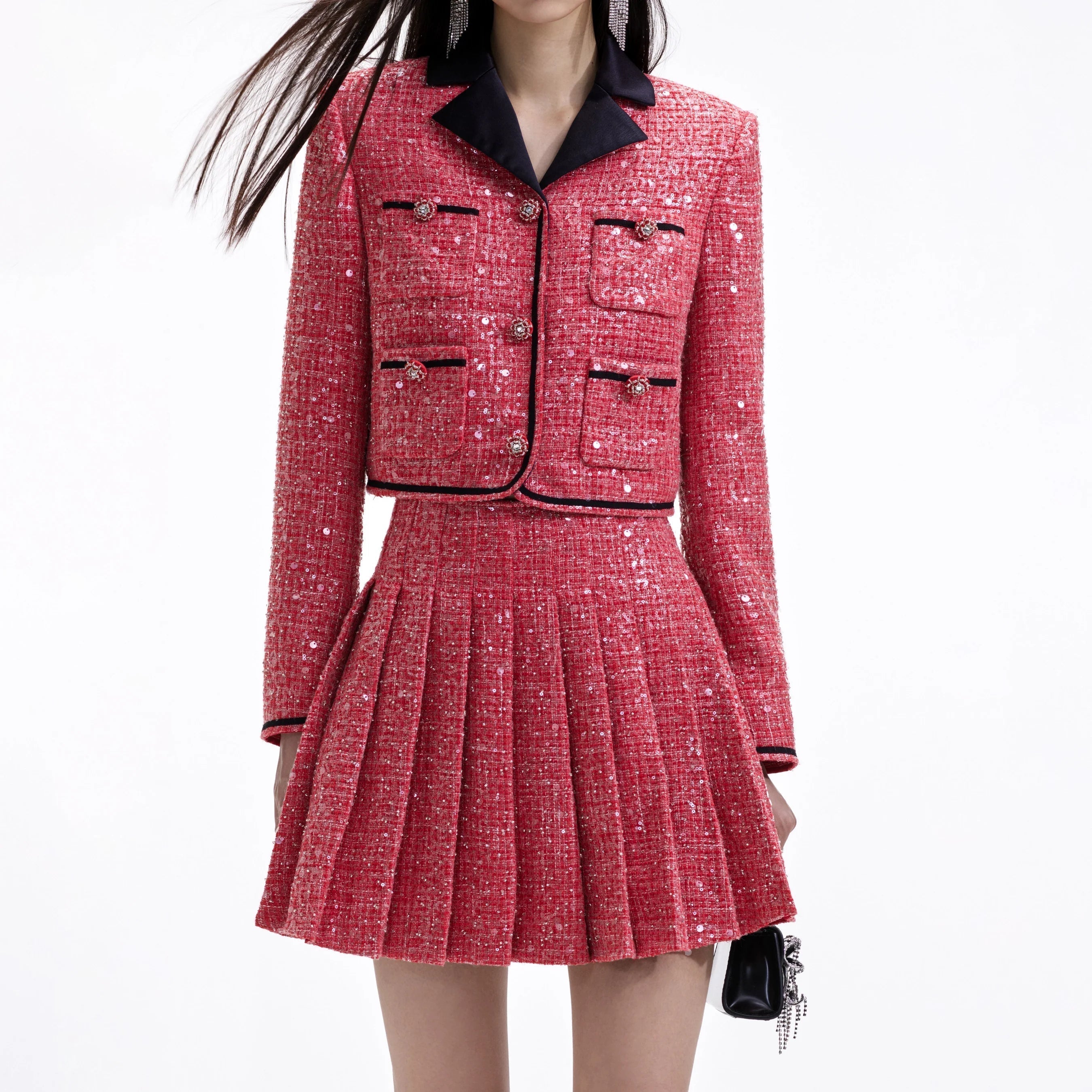 Red Boucle Jackets