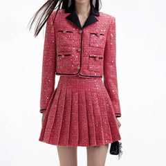 Red Boucle Jackets