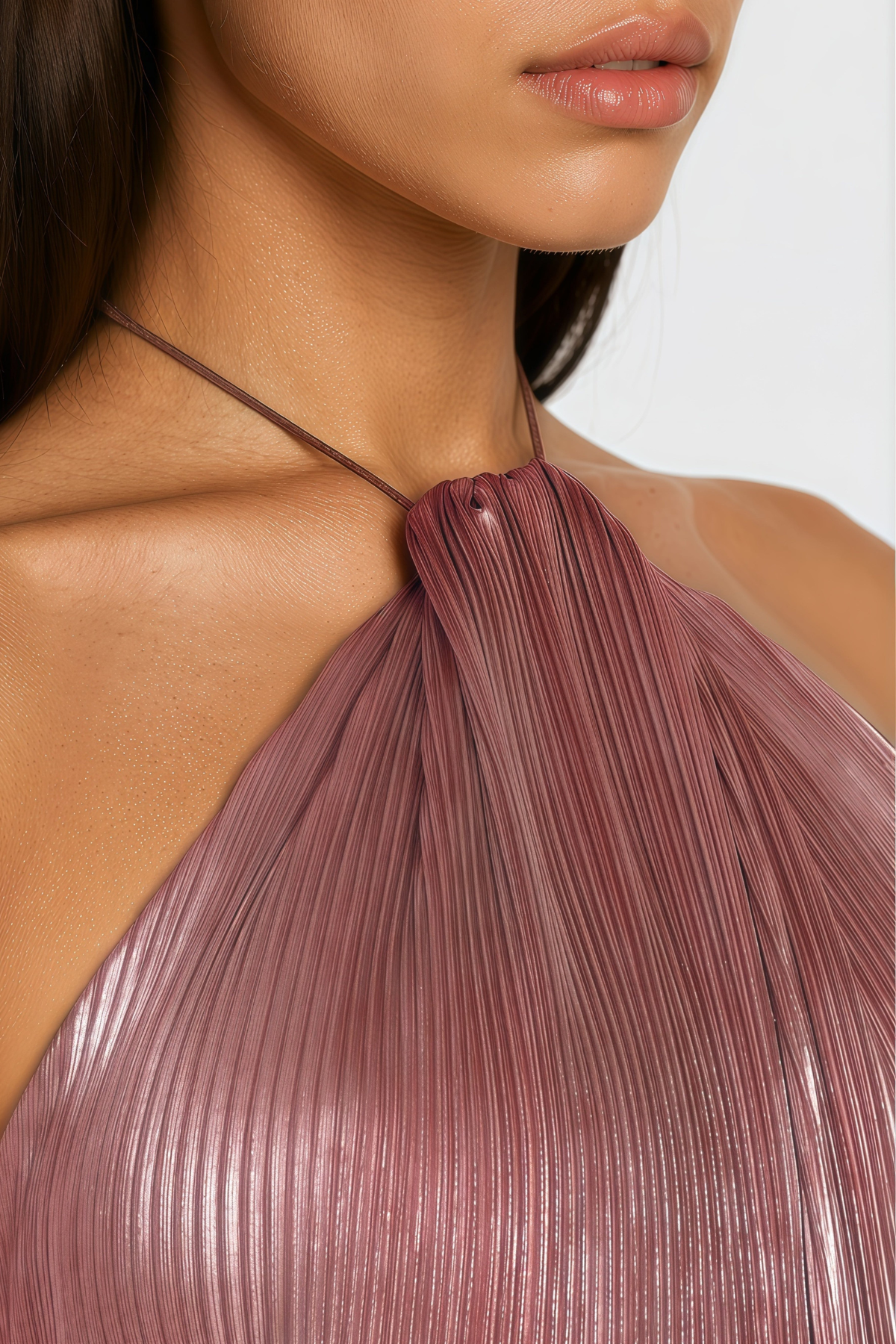 Halter Maxi Dress - Pink