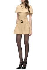 Ryker Buttoned Cape & Mini Dress Set