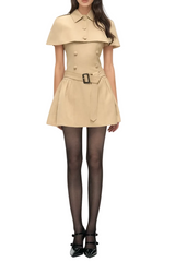 Ryker Buttoned Cape & Mini Dress Set