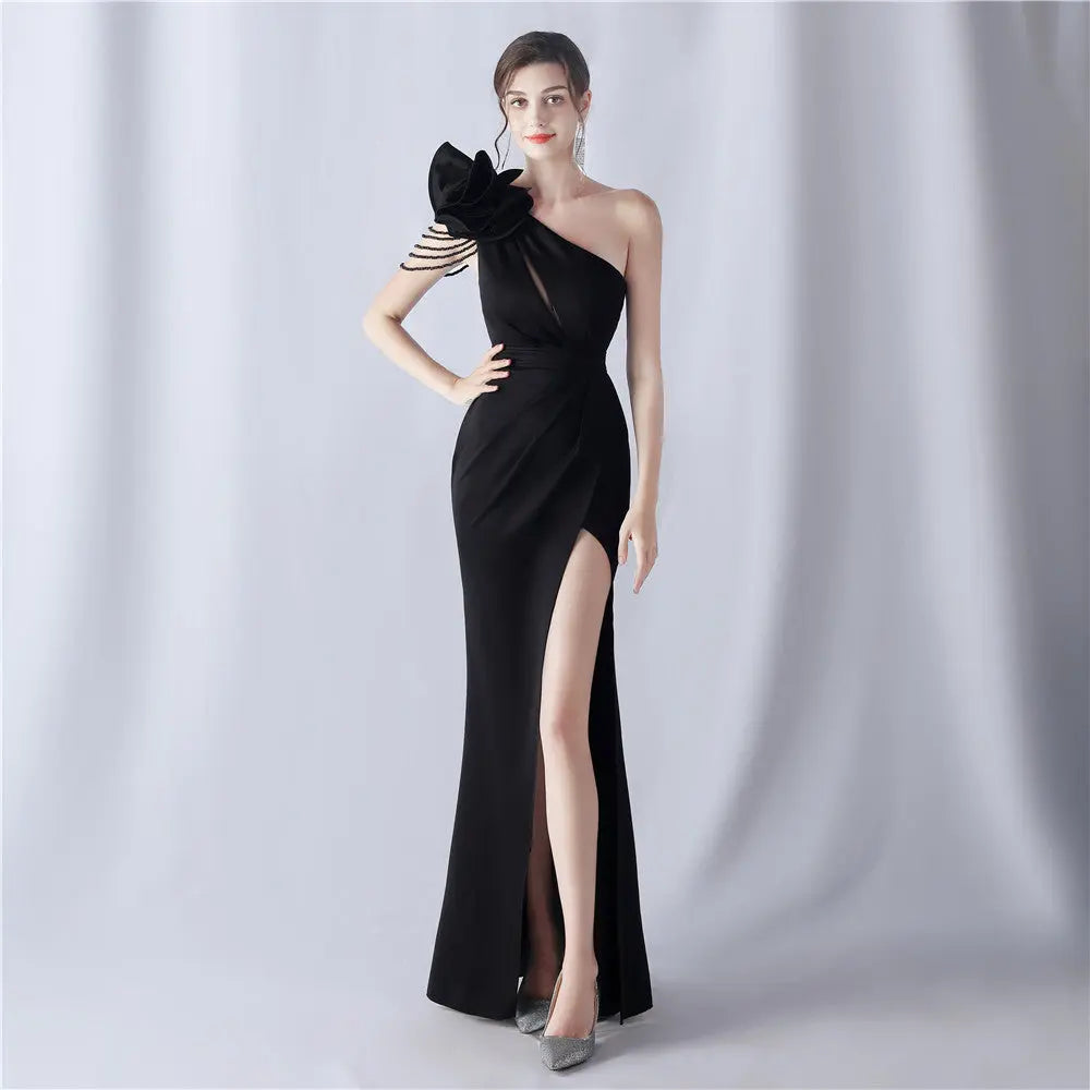 Crafted Flower With Beading Formal Dress