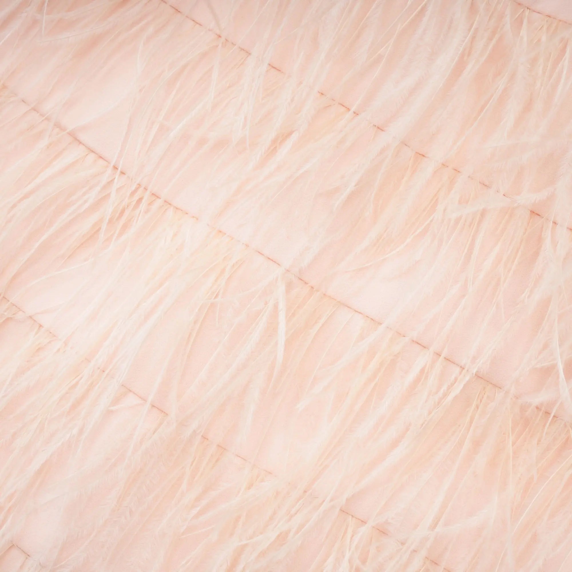 Feather-Detail Halter Backless Dress in Pink