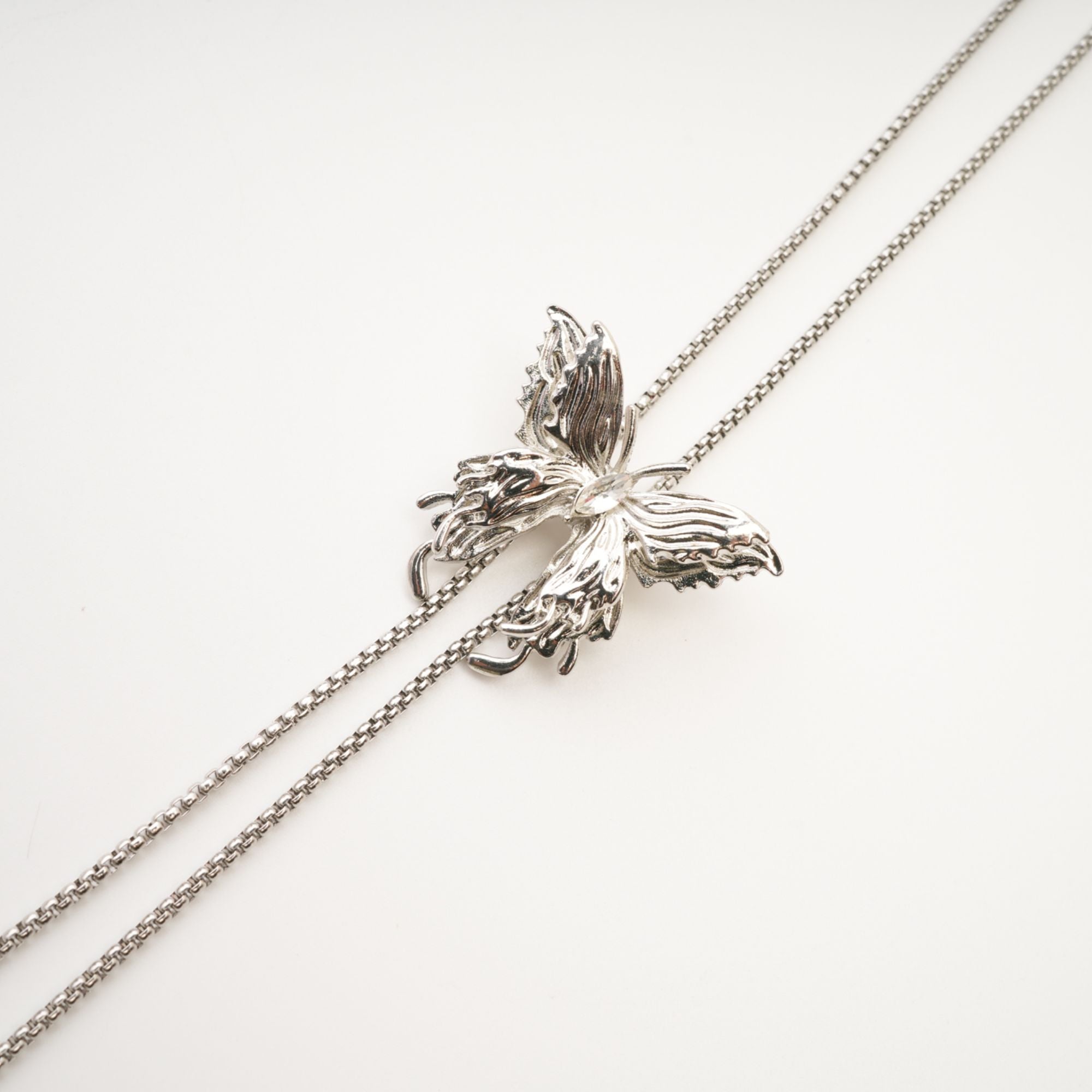 Adjustable Butterfly-Charm Necklace