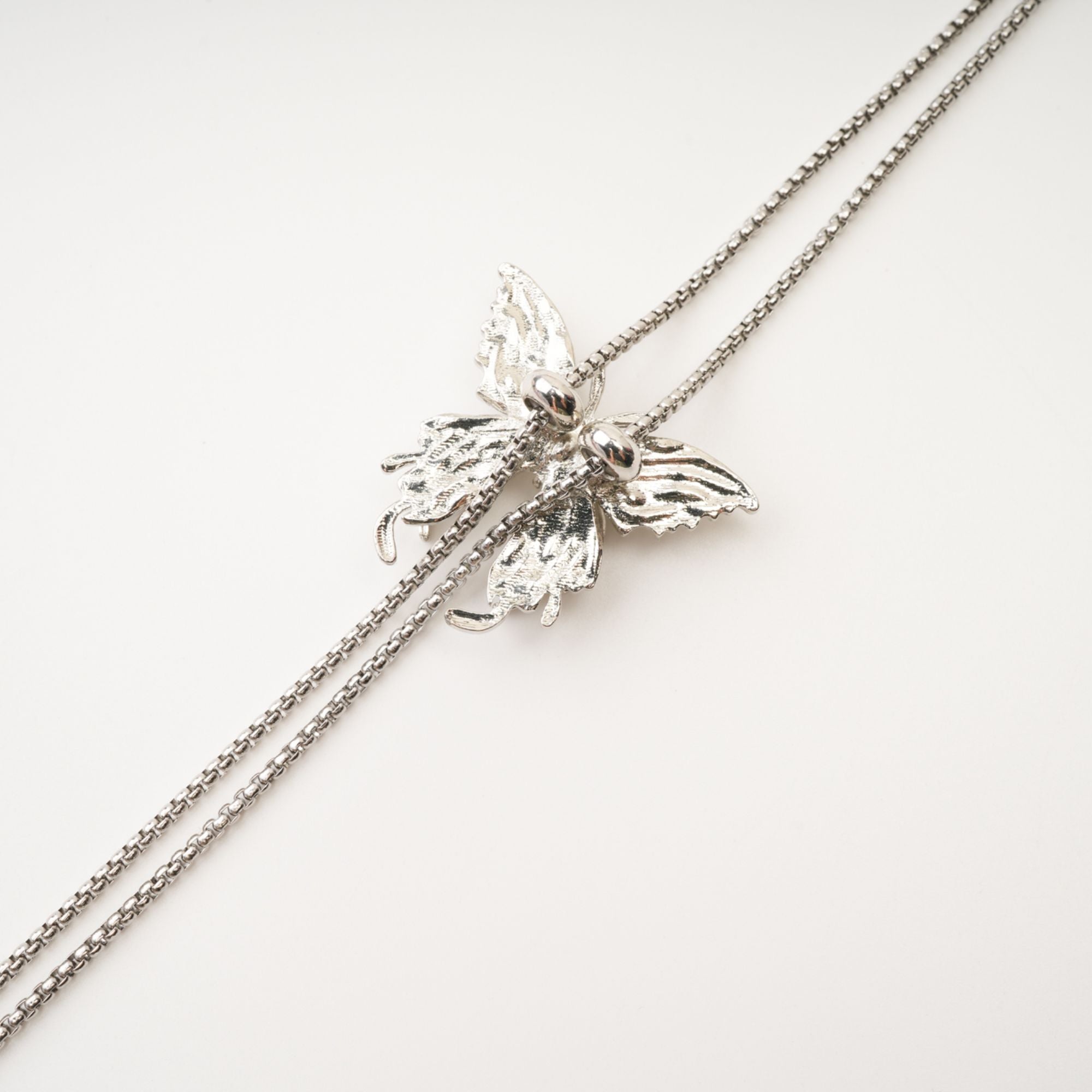 Adjustable Butterfly-Charm Necklace