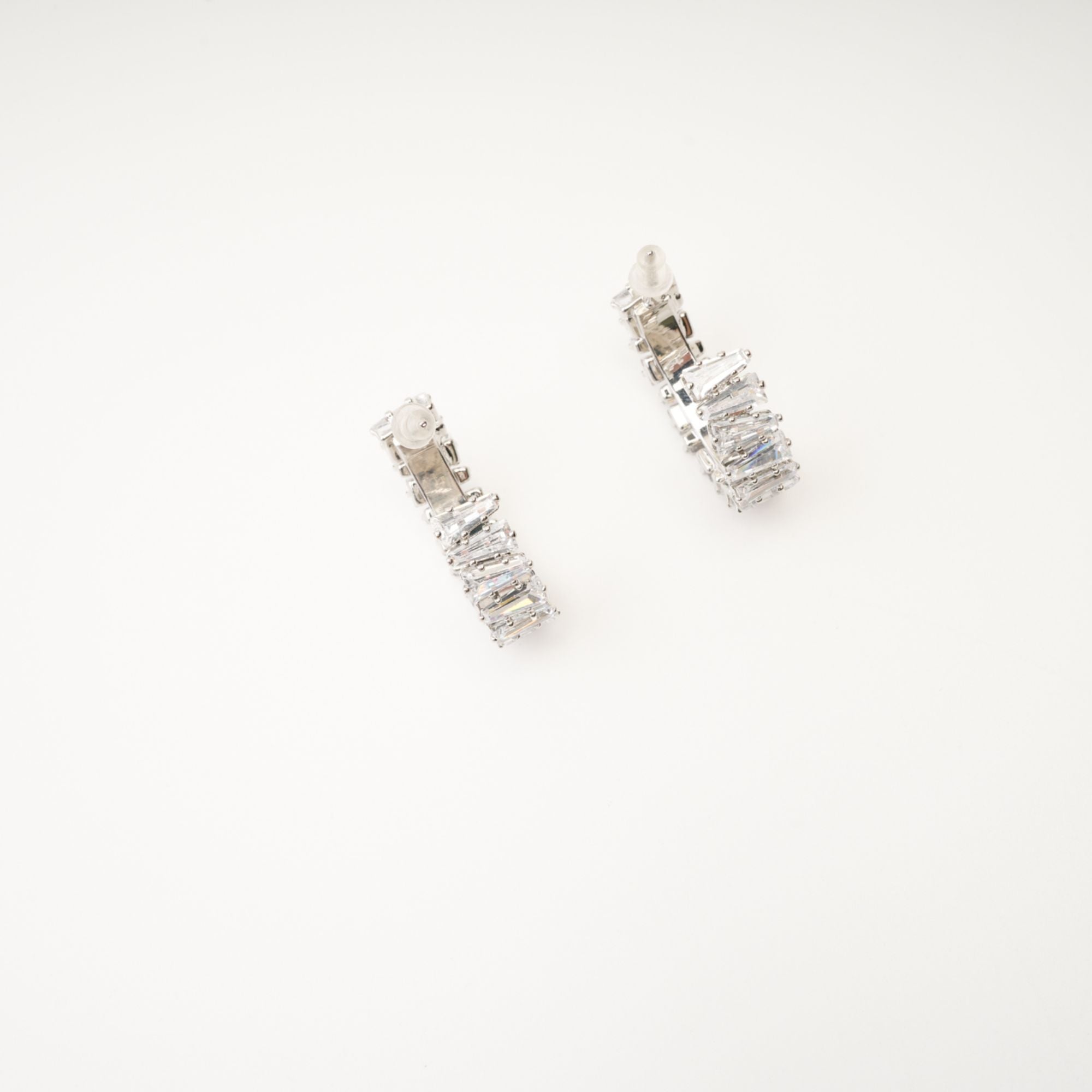 Crystal-Embellished Hoop Earrings