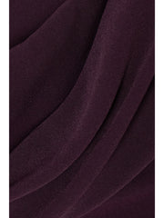 Off-The-Shoulder Crepe Maxi Dress in Burgundy